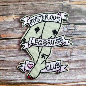 Mysterious Leg Bruise Club Funny Y2k Women's Party Embroidered Patch